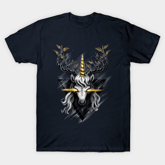 Deer Unicorn T-Shirt by c0y0te7